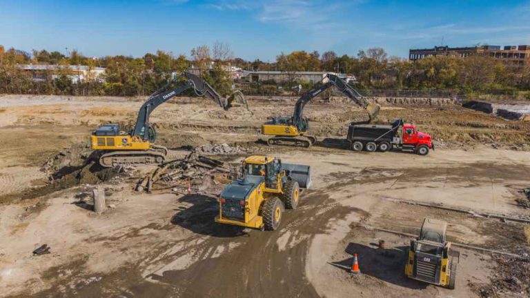 excavators and bulldozers